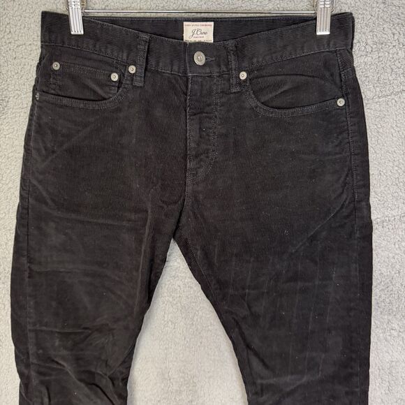 J Crew Pants Mens 30x31 Black Corduroy Chino 484 Slim Fit Classic Casual - Picture 2 of 9